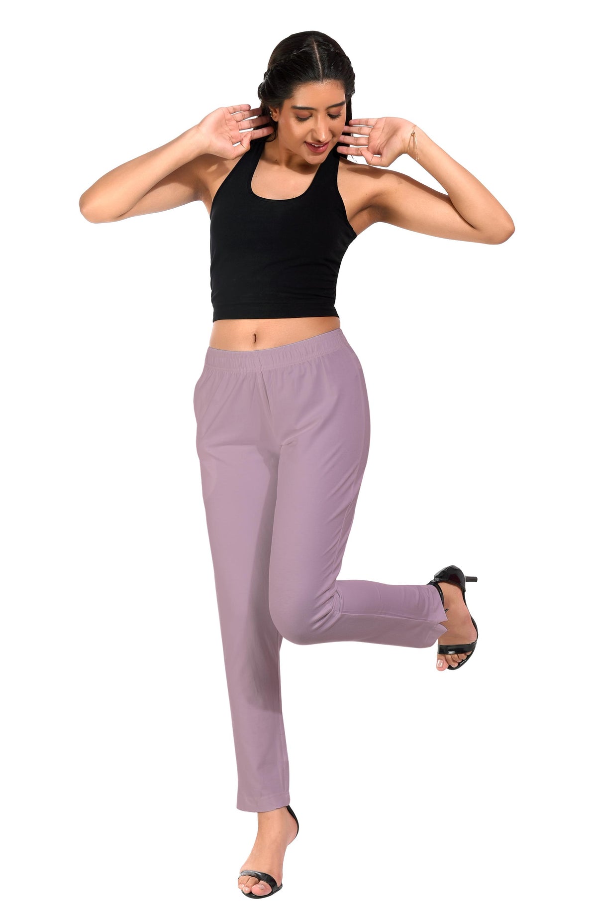 Pastel Pink Pocket Pants for Women