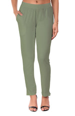 Mehandi Green Pocket Pants for Women