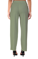 Mehandi Green Wide Leg Pocket Pant for Women