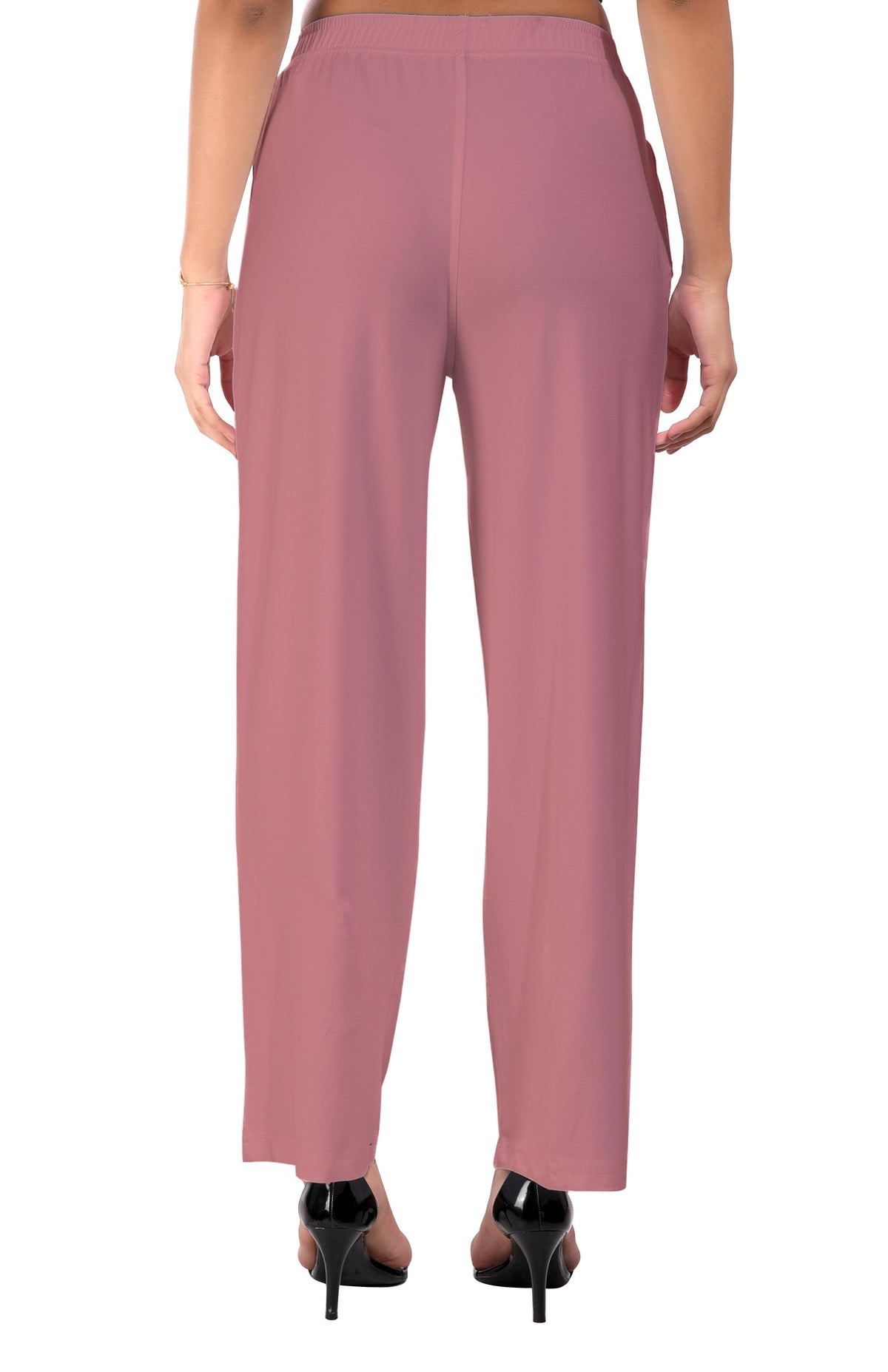 Dark Peach Wide Leg Pocket Pant for Women
