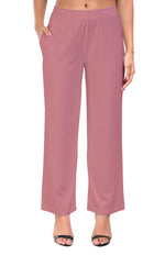 Dark Peach Wide Leg Pocket Pant for Women