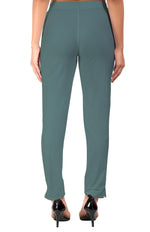Dark Sea Green Pocket Pants for Women