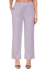 Steel Grey Wide Leg Pocket Pant for Women