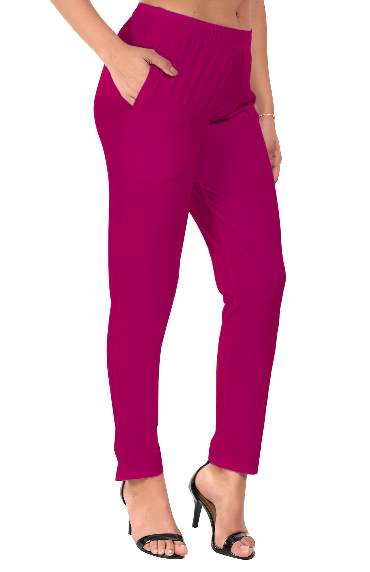 Rani Pink Pocket Pants for Women
