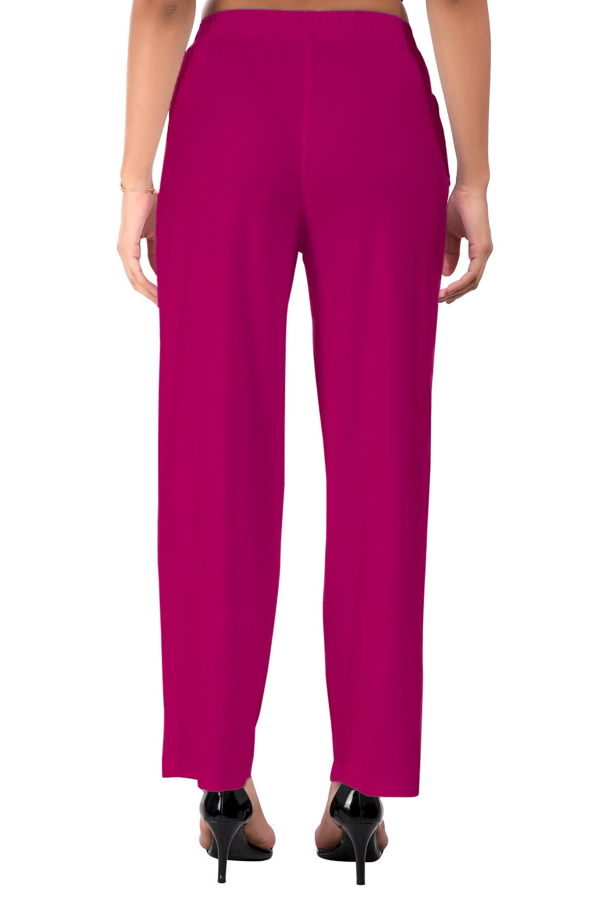 Rani Pink Wide Leg Pocket Pant for Women