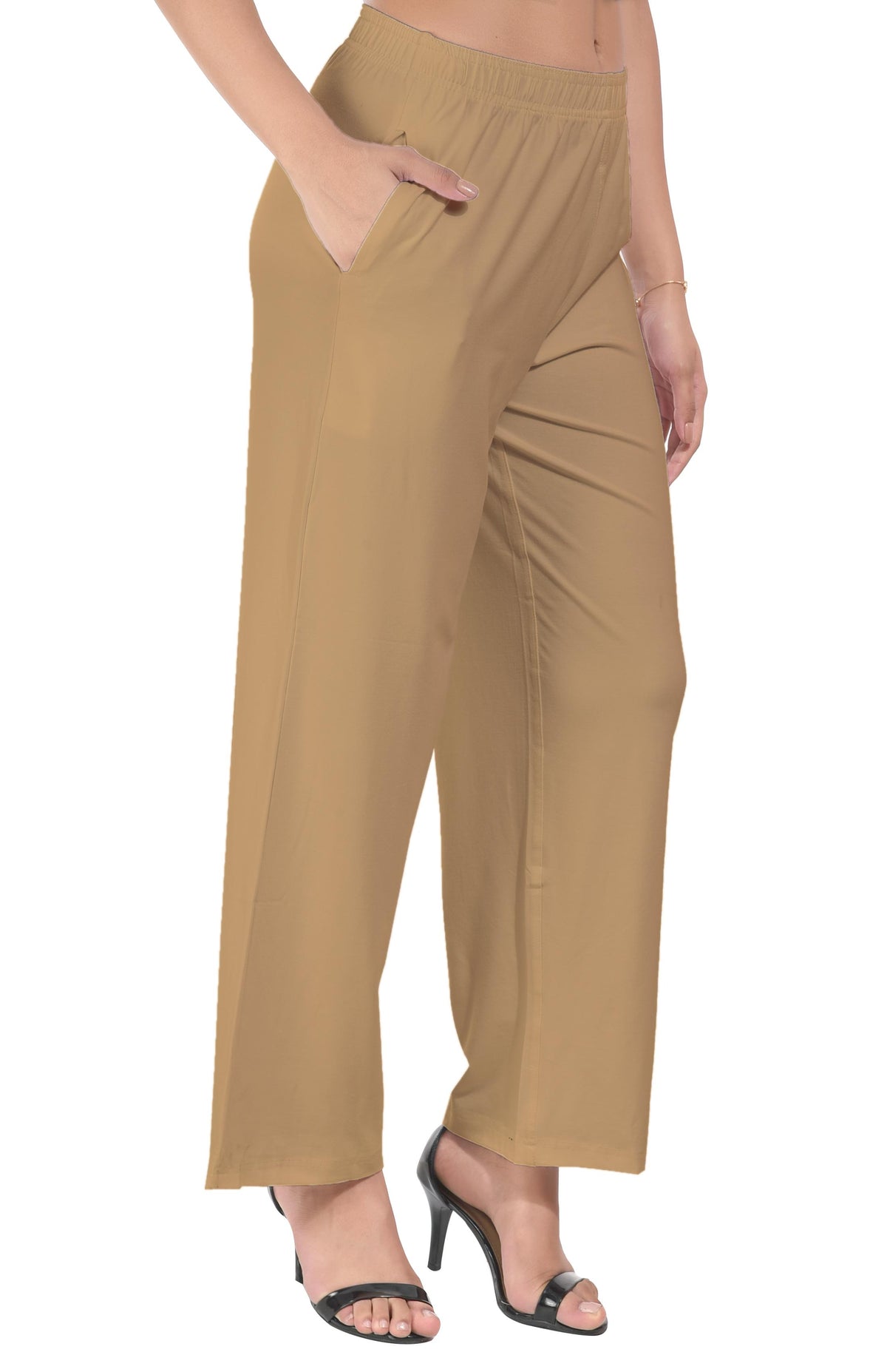 Light Skin Wide Leg Pocket Pant for Women