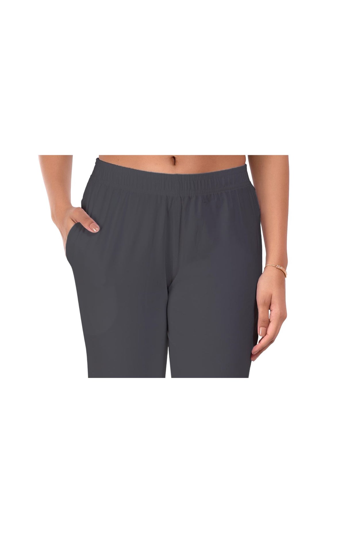 Dark Grey Pocket Pants for Women