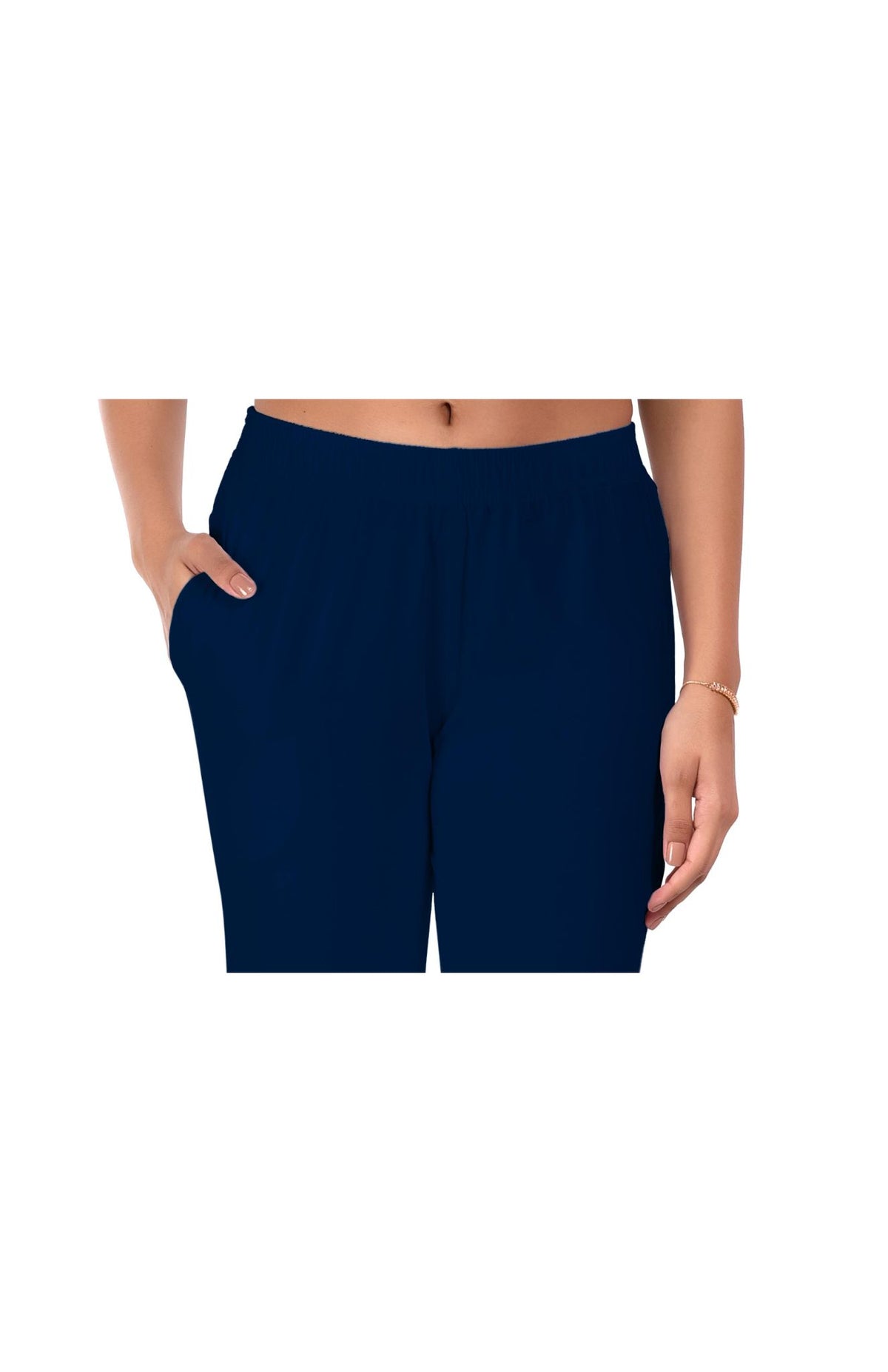Navy Blue Pocket Pants for Women