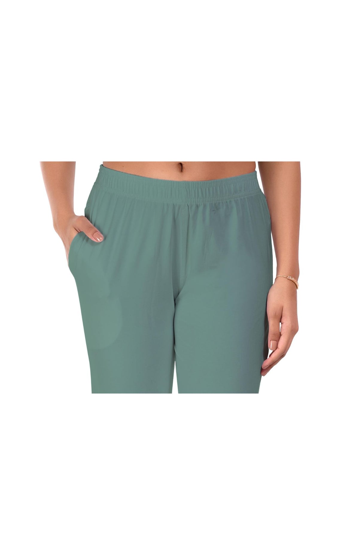 Sea Green Pocket Pants for Women