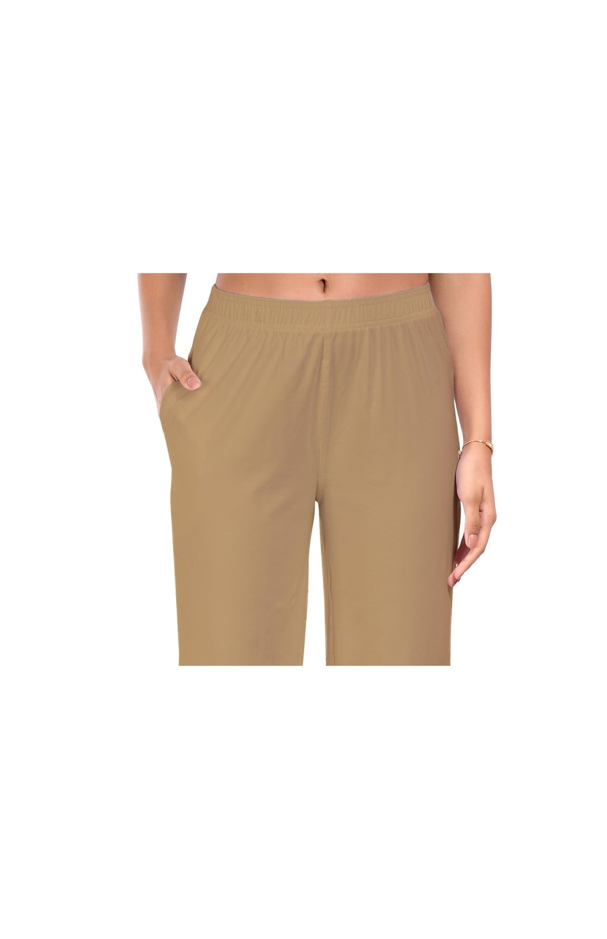 Light Skin Wide Leg Pocket Pant for Women