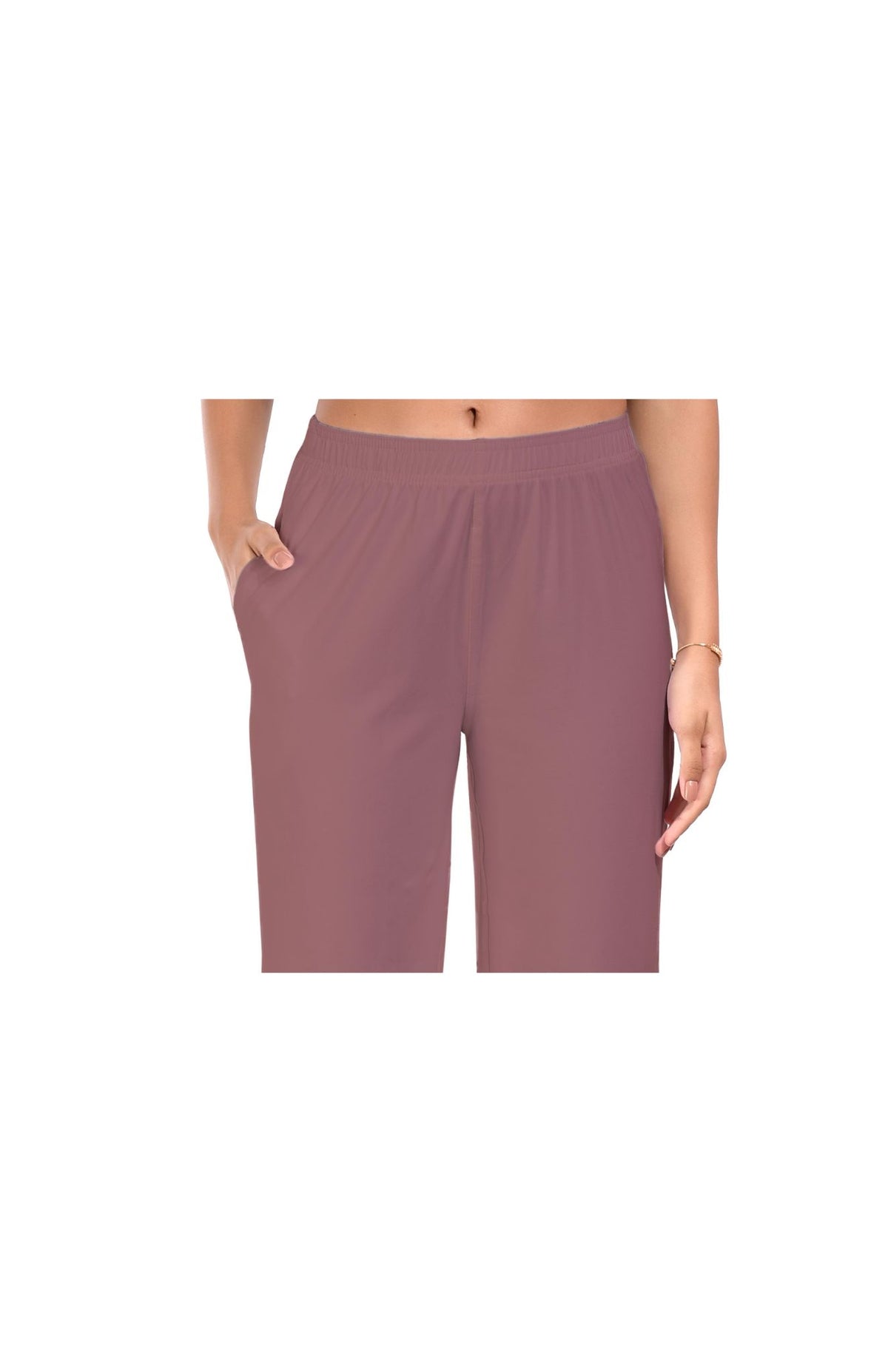 Onion Pink Wide Leg Pocket Pant for Women