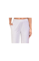 Cream Wide Leg Pocket Pant for Women