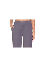 Light Grey Wide Leg Pocket Pant for Women