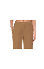 Gold Wide Leg Pocket Pant for Women