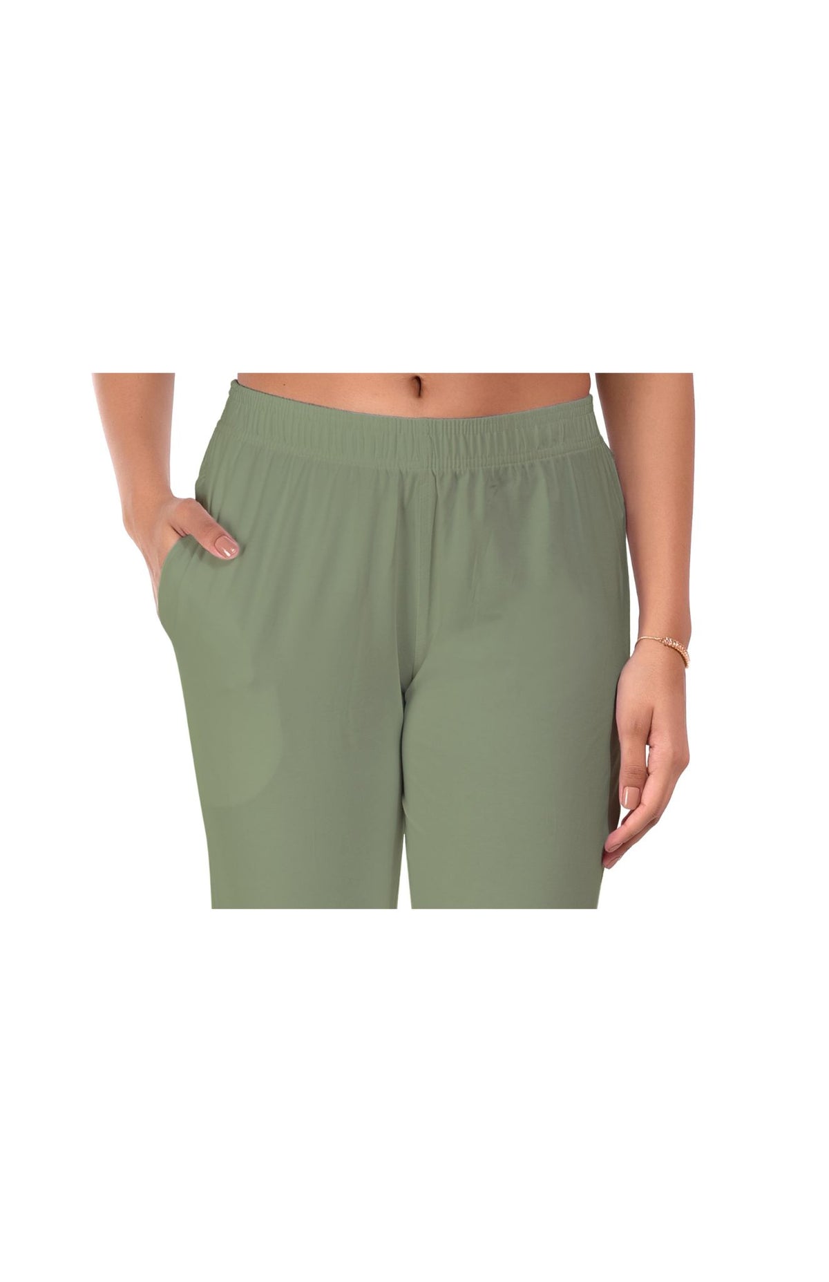 Mehandi Green Pocket Pants for Women