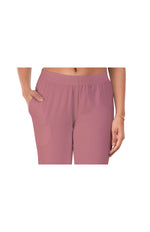 Dark Peach Pocket Pants for Women