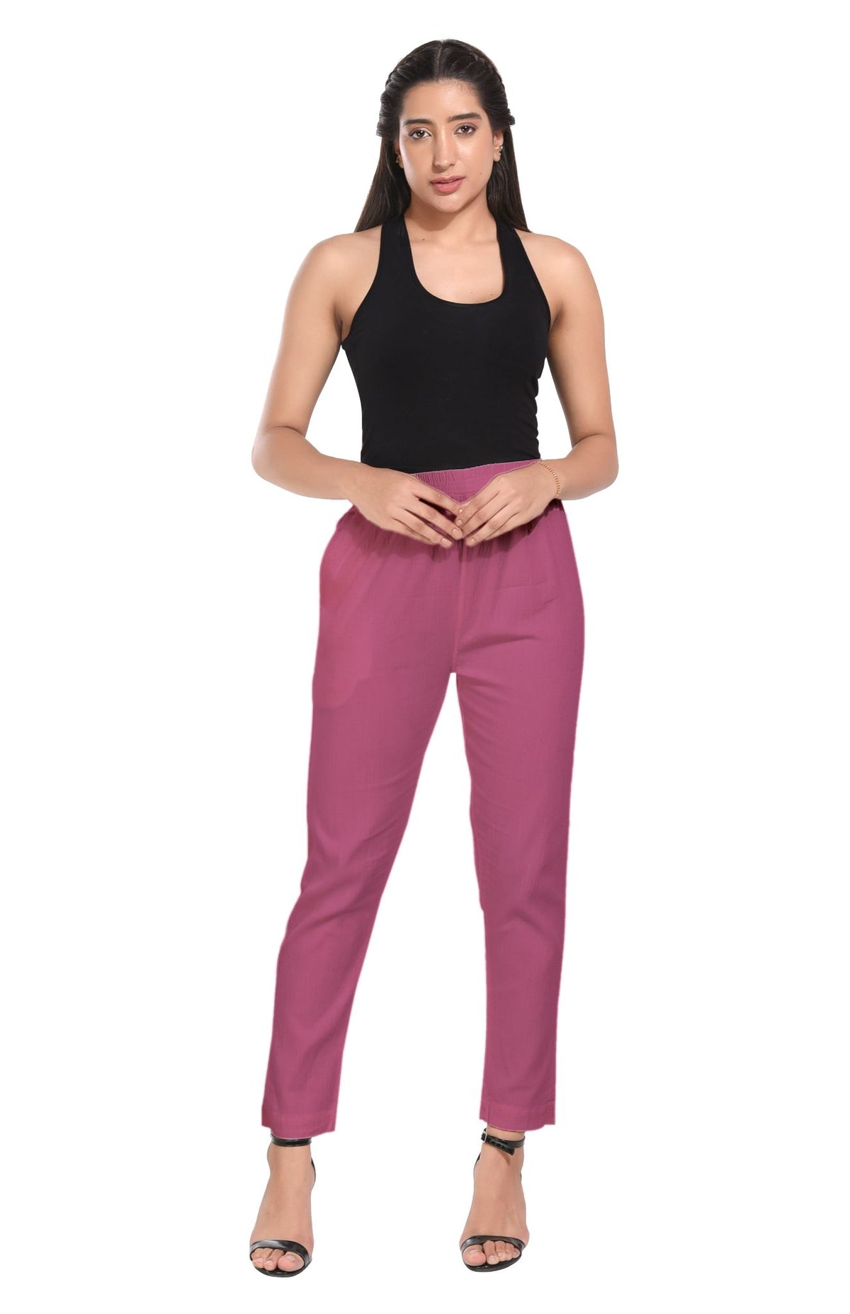 Onion Pink Liva Pocket Pant for Women