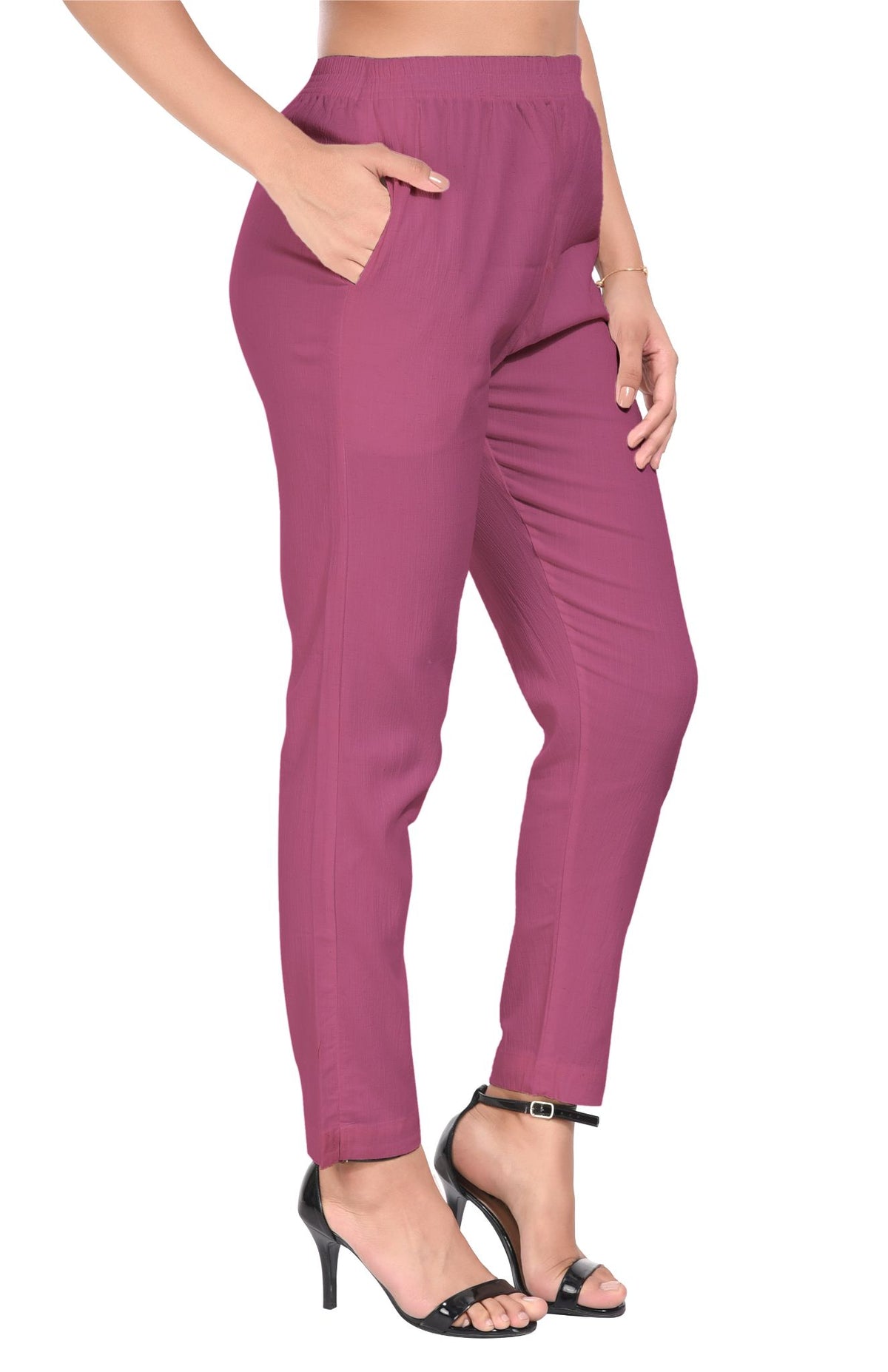 Onion Pink Liva Pocket Pant for Women