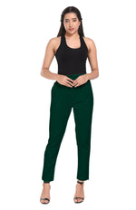 Bottle Green Liva Pocket Pant for Women